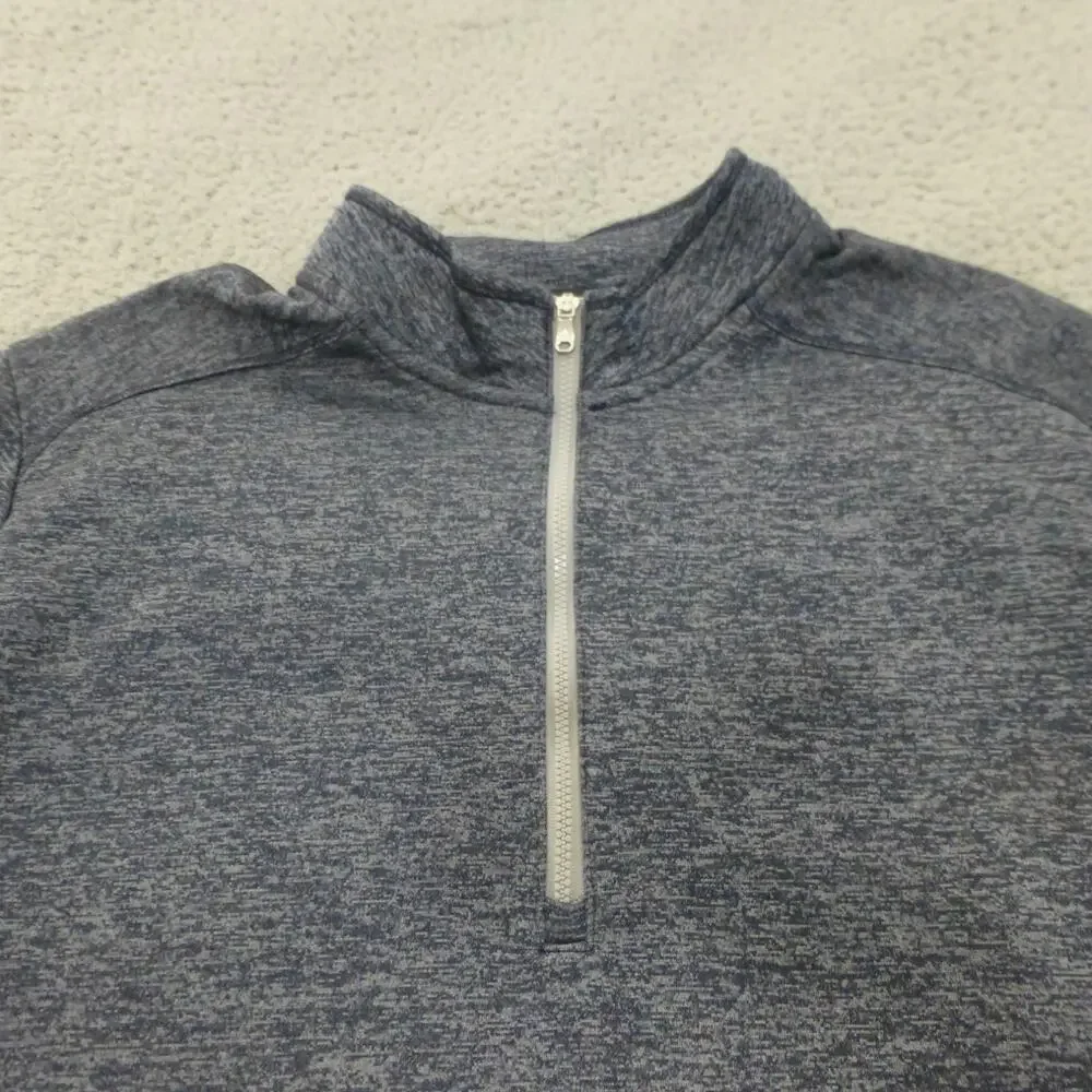 Adidas Sweater Mens XL 1/4 Zip Pullover Gray Long Sleeve Outdoor Golf Heathered